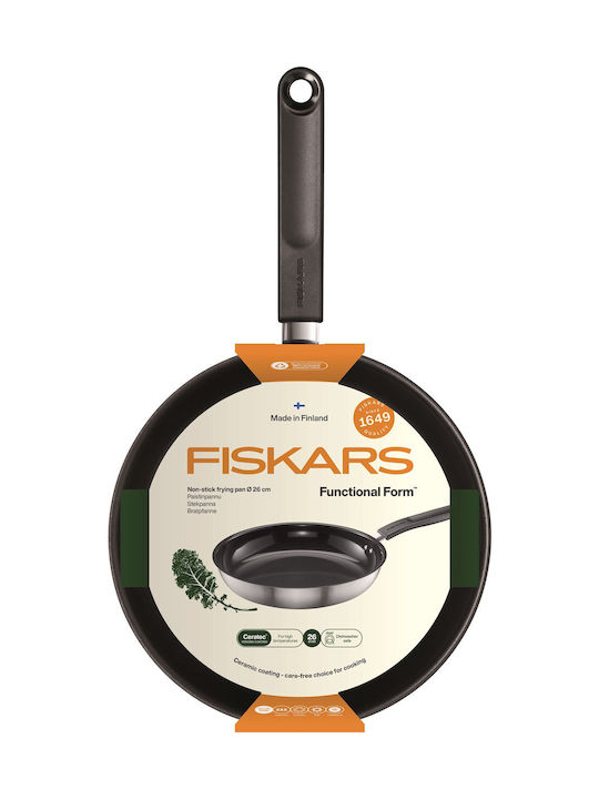 Fiskars Tigaie Cu capac din Oțel cu Strat Ceramic 26cm