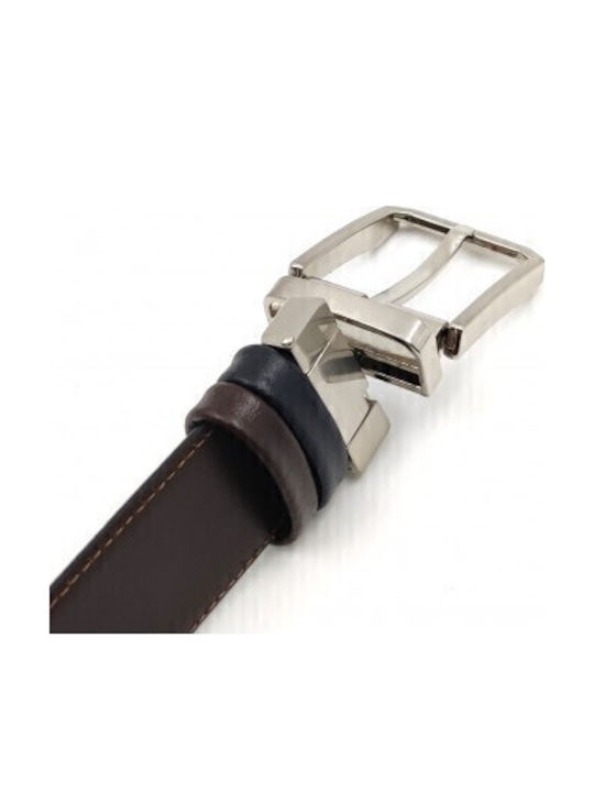 Men's Belt Leather Double Sided Black