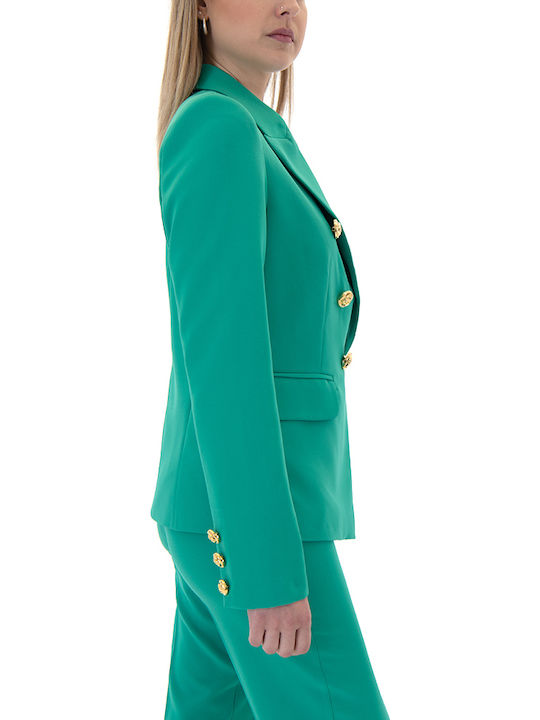 C. Manolo Women's Double Breasted Blazer Green (Green)