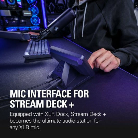 Elgato Xlr Dock – Stream Deck + Xlr-to-usb Microphone Interface Customizable Audio Mixer 75 Db Gain Phantom Power/clip Guard – Mac Pc Stream Deck Not Included