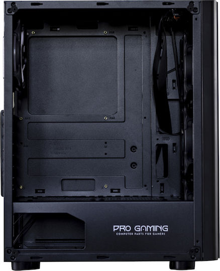 ProGaming Pro Gaming Blaze Midi Tower Computer Case with Side Window and ARGB Lighting Black
