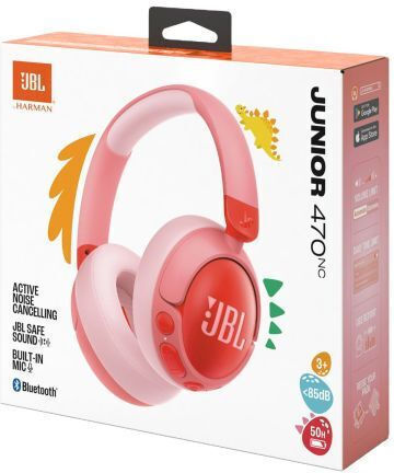 JBL Junior 470nc Wireless / Wired Kids' Over Ear Headphones with 50 Hours Playing Time Pink