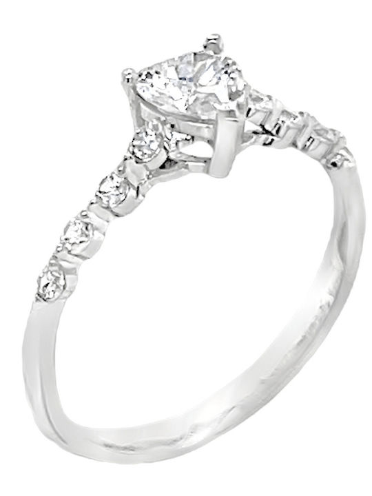 Xryseio Einzelstein aus Weißgold 14K