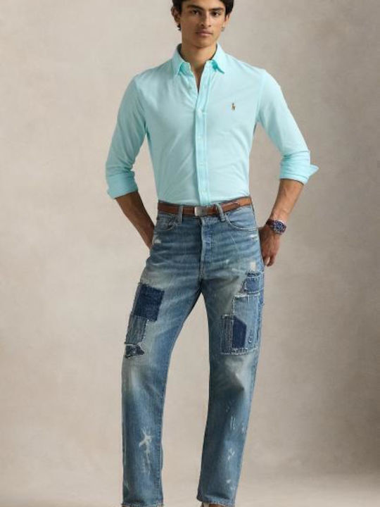 Long-sleeved Shirt Soft Aqua