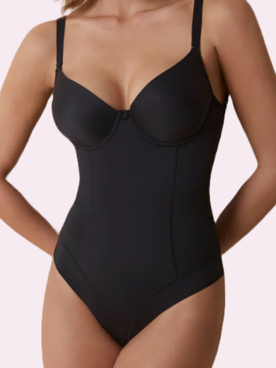 Selene Giorgia Women's Multifunctional Bodysuit Black Open Back Invisible Back