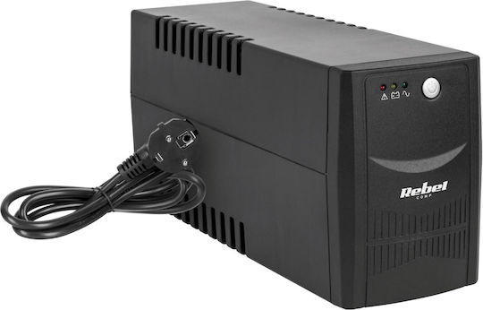 Quer KOM0551 UPS Line-Interactive 600VA 360W με 2 Schuko Πρίζες