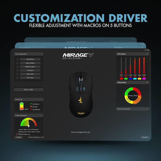 Armaggeddon MIRAGEV-B Gaming Mouse Negru