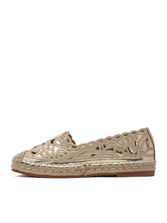 Damen Espadrilles in Gold Farbe