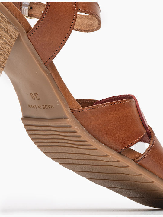 Leder Sandalen Tabac Braun