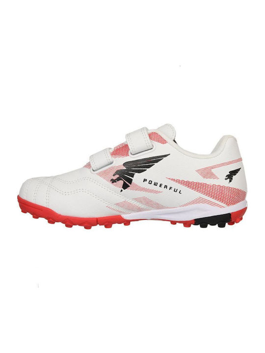 Powerfull TF Kids Soccer Cleats & Shoes with Turf White
