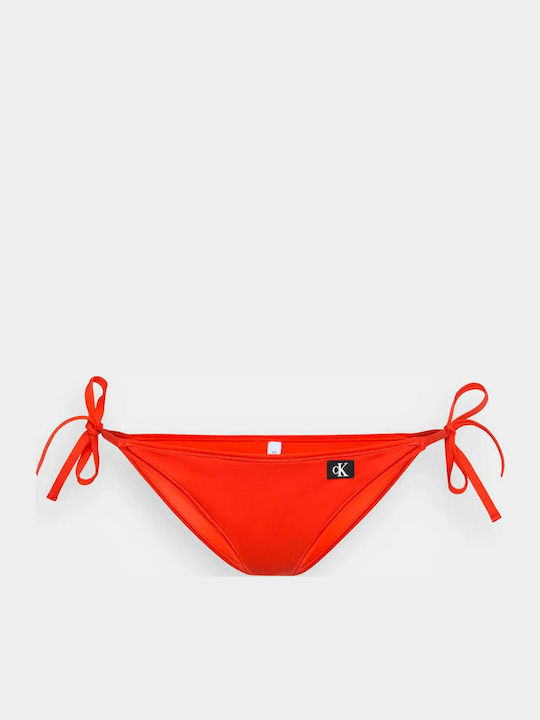 Bikini Slip Cu Dantelă Roșu