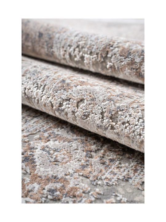 Klonaras Luxurious Silk 5989 Χαλί Διάδρομος Μεταξένιο Grey Beige 80x150cm