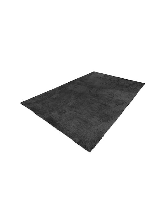 Madi Feathery Αντιολισθητικό Χαλί Ορθογώνιο Shaggy Black 160x230cm