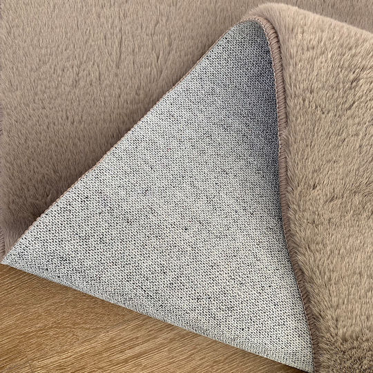 Beauty Home Rutschfestes Zottelig Wohnzimmer Teppich 80x120cm Mokka