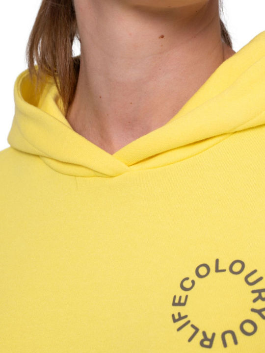 Γυναικείο Φούτερ με Κουκούλα Yellow