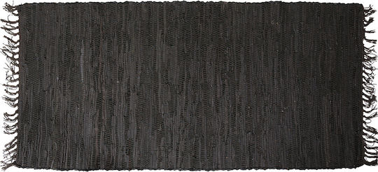 San Lorentzo 1372B Rug Outdoor Rectangular Leather with Fringes Coffee