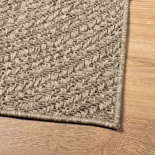 vidaXL Zizur Teppich Außenbereich Rechteckig aus Jute Beige