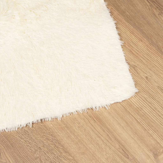 vidaXL Противоплъзгащо Килим Правоъгълена Shaggy Cream