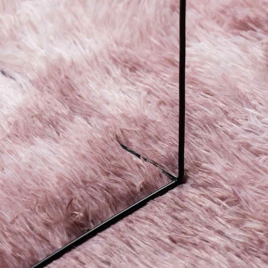 vidaXL Anti-slip Rug Rectangular Shaggy Dark Pink / Pink