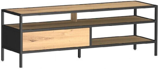 Έπιπλο Τηλεόρασης Iso Μαύρο Μ120xΠ33xΥ40cm