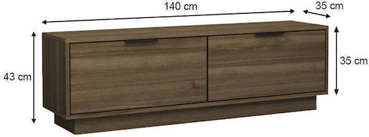 TV-Ständer Lisa Karried M140xT35xH43cm Megapap