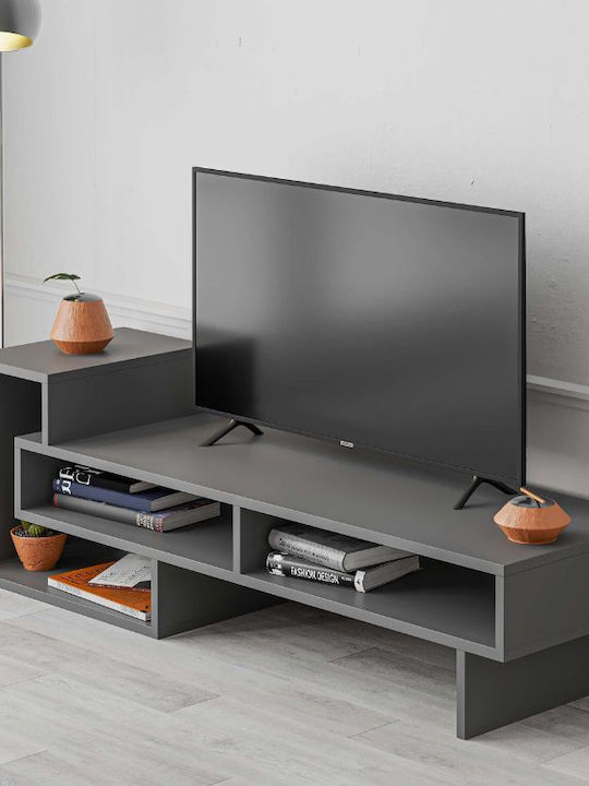 Έπιπλο Τηλεόρασης Tetra Γκρι Μ136.7xΠ40xΥ42cm