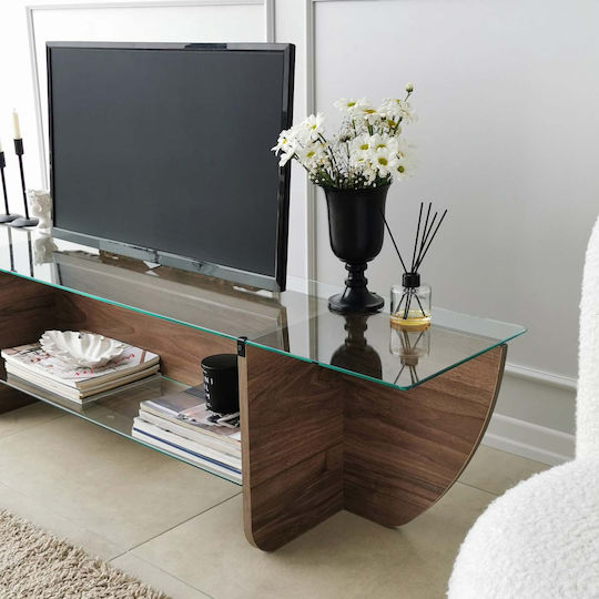 TV-Ständer Lily Walnuss M158xP35xH40cm