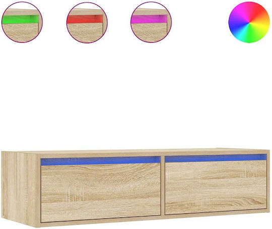 Έπιπλο TV Επιτοίχιο με Φωτισμό Led 100x35.5x25εκ. Έπιπλο TV Επιτοίχιο με Φωτισμό Led 100x35.5x25εκ.