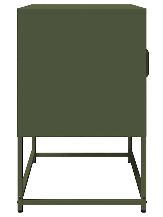 Metal TV Stand Olive Green Green 68x39x60.5cm