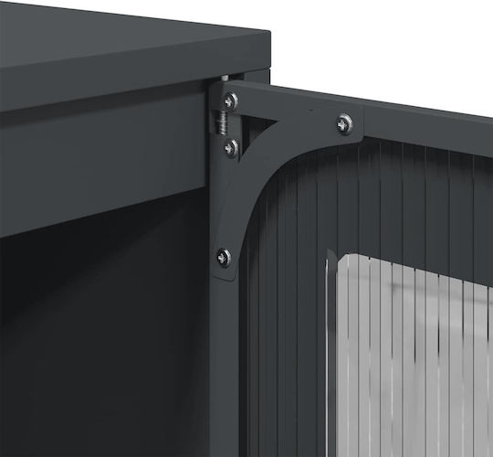 Metallic Anthracite TV Stand L100.5xD39xH60.5cm