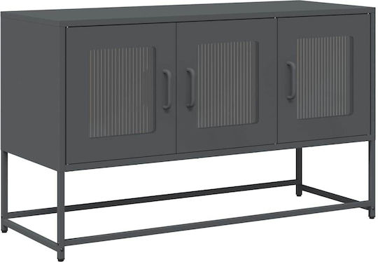 Metallic Anthracite TV Stand L100.5xD39xH60.5cm