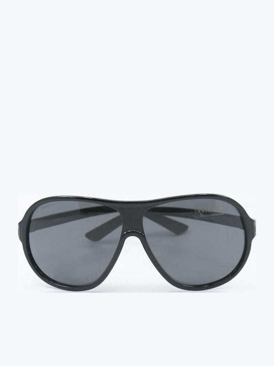 Versace Unisex Γυαλιά Ηλίου με Μαύρο Κοκκάλινο Σκελετό και Γκρι Φακό VE4153 GB1/87