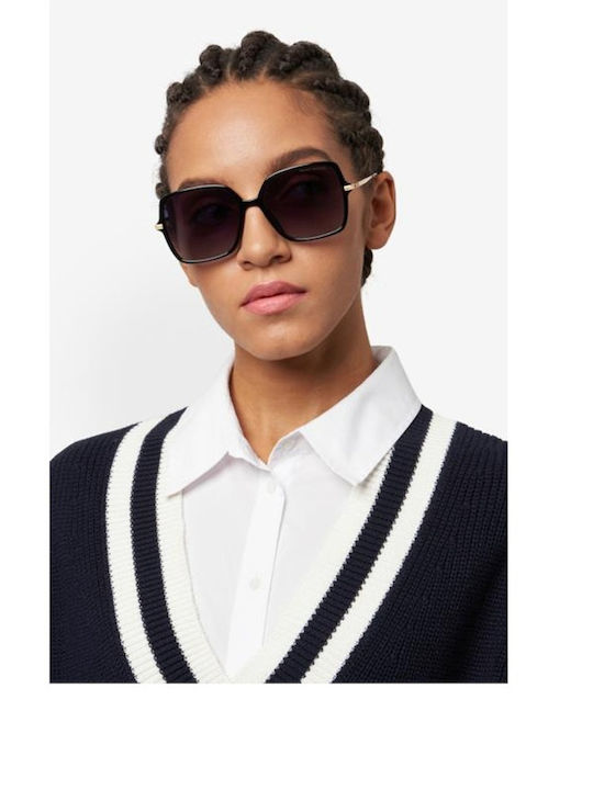 Tommy Hilfiger Feminini Ochelari de soare cu Negru Cadru și Negru Degrade Lentilă