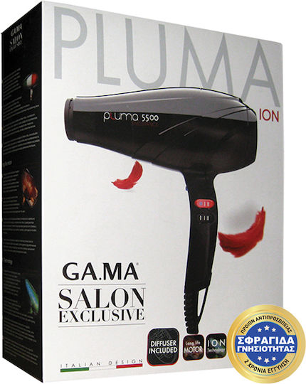 GA.MA A11.PL5500ION.NR Ionic Professionell Haartrockner mit Diffusor 2400W