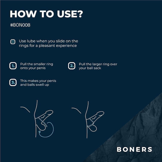Boners Ball Stretcher Silicone Cock Ring And Ball Stretcher