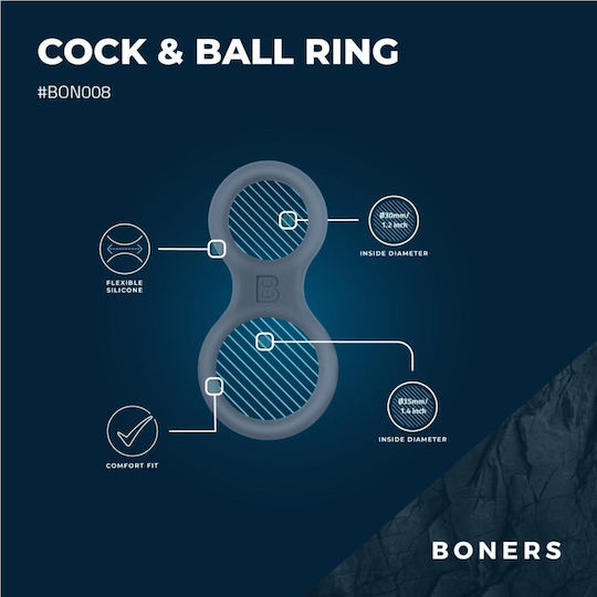 Boners Ball Stretcher Silicone Cock Ring And Ball Stretcher