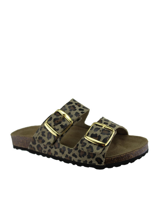 Кожени Дамски Сандали Leopard