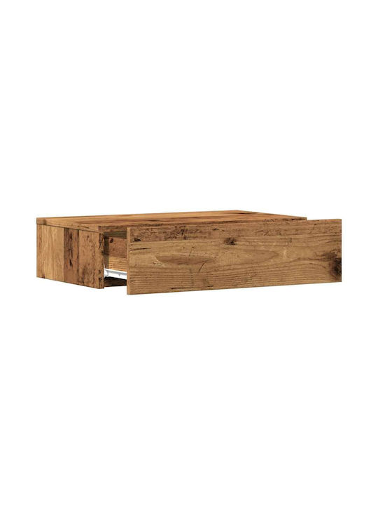 Dulap TV Vidaxl cu lumini LED lemn vechi 60x35x15.5 cm maro