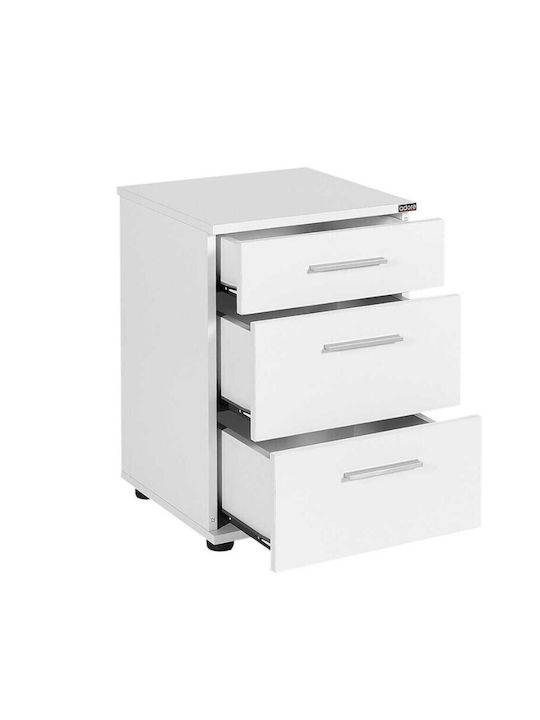 Trendline Wooden Bedside Table Λευκό 40x39x57cm