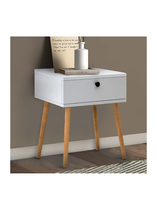 Pauline Wooden Bedside Table 45x35x61cm