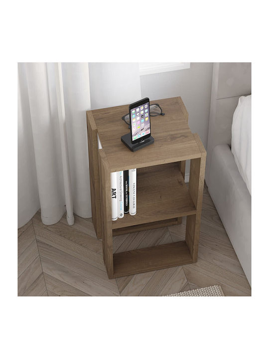 Κομοδίνο Lonie Ξύλινο Καφέ 34x30x55cm GP037-0026,7
