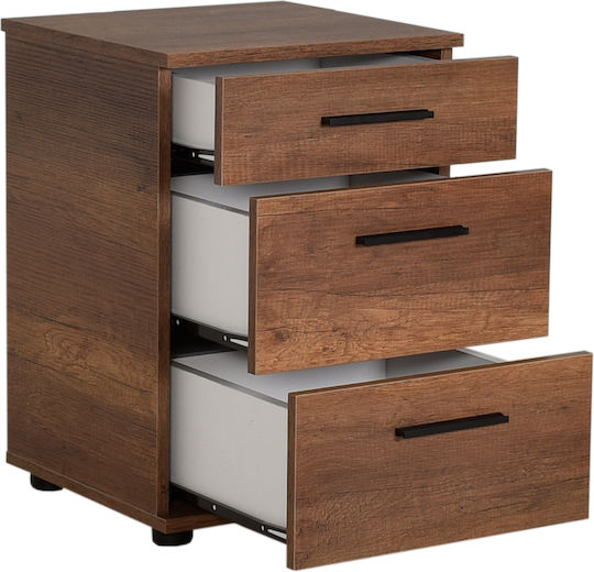 Trendline Wooden Bedside Table Καρυδί 40x39x57cm