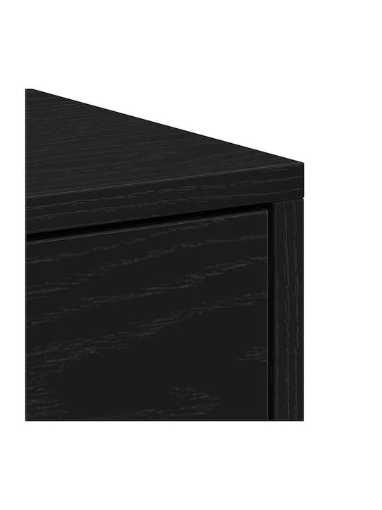 Κομοδίνο Ξύλινο Μαύρη δρυς 40x30x40cm