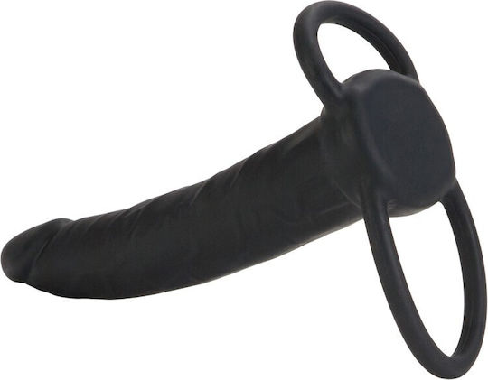 Calexotics Silicone Double Rider με Dildo 14cm σε Μαύρο Χρώμα