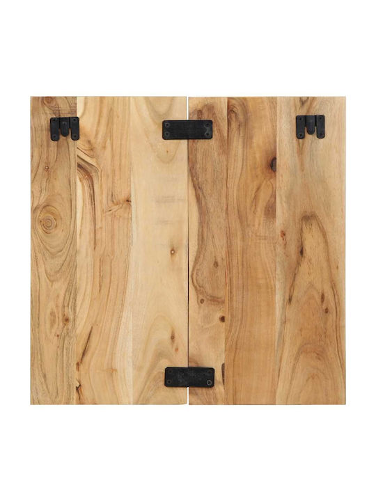 Κομοδίνο από Μασίφ Ξύλο Μπεζ 50x27x50cm
