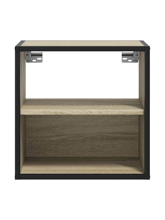 Κομοδίνο Ξύλινο με Μεταλλικά Πόδια Sonoma Δρυς 40x31x39.5cm