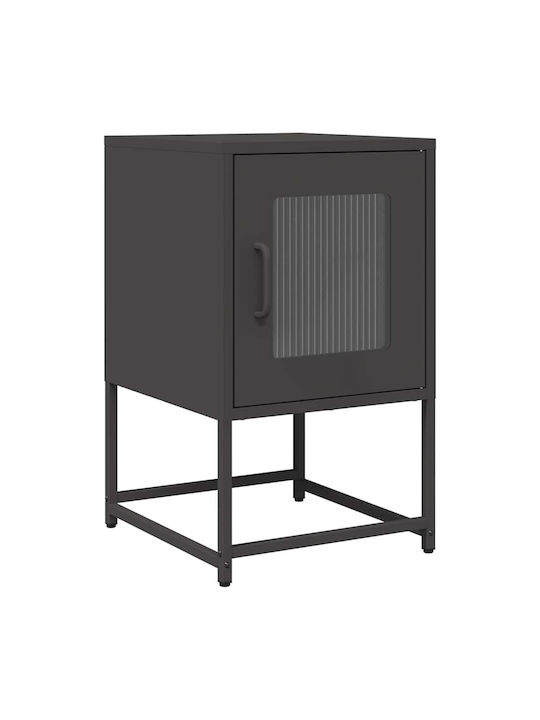 Noptieră Metalică Negru 36x39x60.5cm