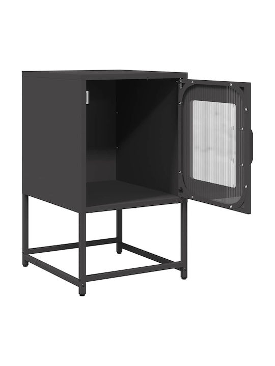 Noptieră Metalică Negru 36x39x60.5cm