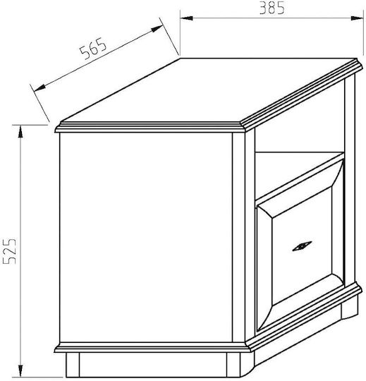 Folk Дървено Бор 56.5x38.5x52.5см