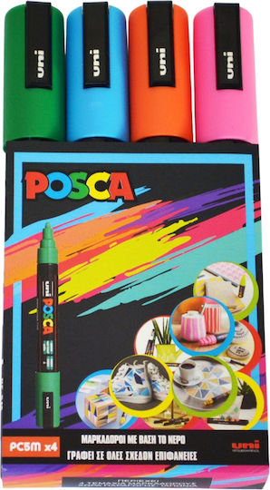 Posca Design Markers 2.5mm Prussian Blue 4pcs PC-5M/4P